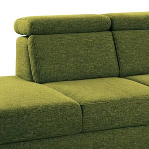 Chaise longue Eustis vlakweefsel - Platweefsel Amra: Pistache groen - Longchair vooraanzicht rechts