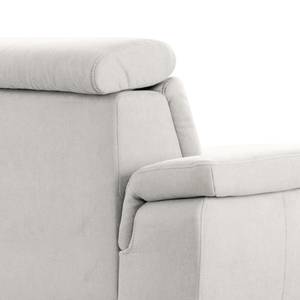 Canapé d’angle DeWitt Tissage à plat - Tissu Olea: Argenté - Méridienne courte à gauche (vue de face) - Avec fonction couchage