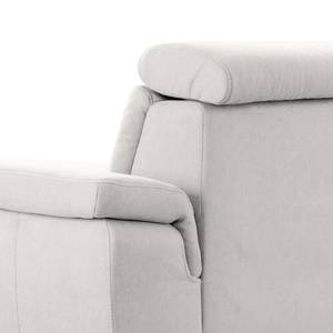 Canapé d’angle DeWitt Tissage à plat - Tissu Olea: Argenté - Méridienne courte à droite (vue de face) - Avec fonction couchage