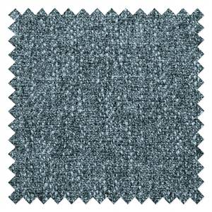 Canapé d’angle Eustis Tissage à plat - Tissu Amra: Bleu gris - Méridienne longue à gauche (vue de face) - Avec fonction couchage