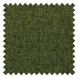 Divano angolare Estufa Tessuto piatto - Tessuto Amra: verde pistacchio - Longchair preimpostata a sinistra - Funzione letto