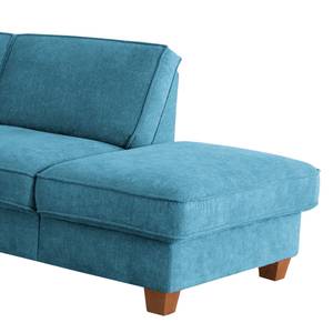 Canapé d’angle Ford Point Tissage à plat - Tissu Palila: Bleu clair - Méridienne longue à droite (vue de face) - Sans fonction couchage