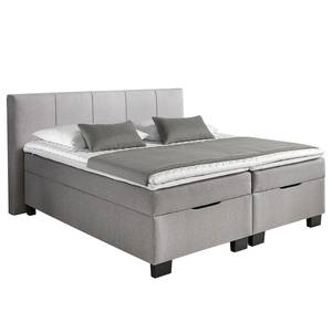 Lit boxspring Karlsborg Gris lumineux - 180 x 200cm