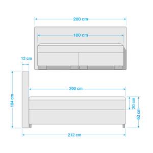 Boxspringbett Cool Mesh I 180 x 200cm