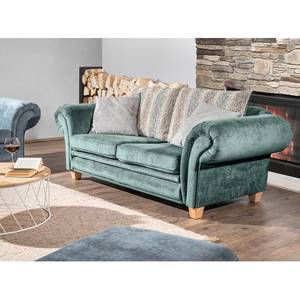 Sofa Salvator (3-Sitzer) Blau - Textil - Holz teilmassiv - 218 x 81 x 91 cm