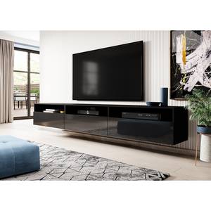 Tv-meubel Adschman hoogglans zwart/mat zwart