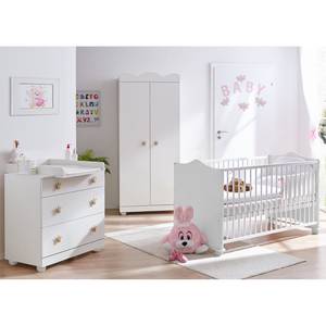 Babyzimmer-Set Prinzessin II (3-teilig) Weiß - Holzwerkstoff