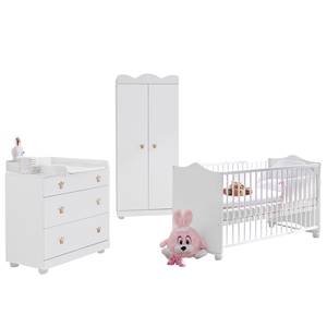 Set voor babykamer Prinses II (3-delig) Wit - Plaatmateriaal