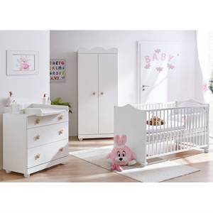 Babyzimmer-Set Prinzessin I (2-teilig) Weiß - Holzwerkstoff