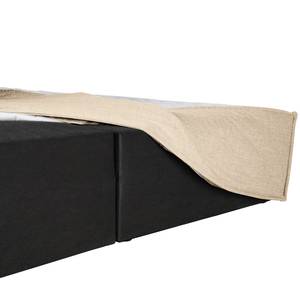 Lit boxspring Kinx Velours Vaia: Crème - 160 x 200cm - D3 medium - 130 cm