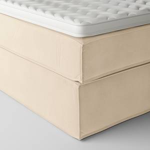 Lit boxspring Kinx Velours Vaia: Crème - 180 x 200cm - D3 medium - 130 cm