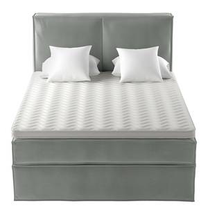 Premium Boxspringbett KINX Samt Vaia: Grau - 160 x 200cm - H3 - 130 cm