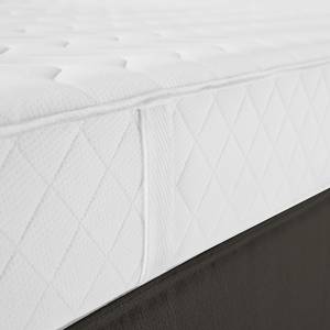 Premium boxspring KINX Gerecycleerde structuurstof Gesa: Antracietkleurig - 140 x 200cm - H3 medium - 130cm