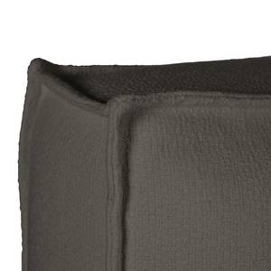 Lit boxspring Kinx Tissu structure recyclé Gesa: Anthracite - 200 x 200cm - D3 medium - 130 cm