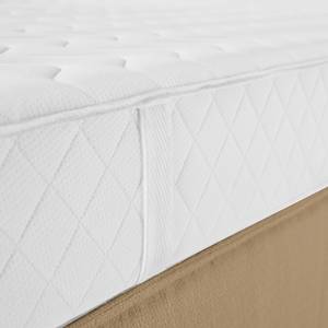 Premium boxspring KINX Gerecycleerde structuurstof Gesa: Beige - 140 x 200cm - H3 medium - 130cm