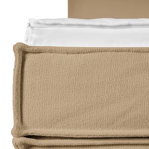 Premium boxspring KINX Gerecycleerde structuurstof Gesa: Beige - 160 x 200cm - H3 medium - 130cm