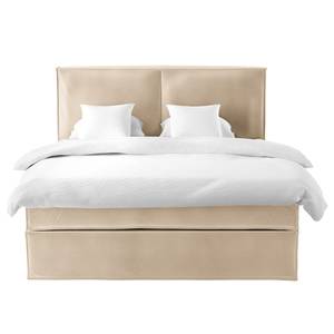 Premium Boxspringbett KINX Samt Vaia: Beige - 180 x 200cm - H2 - 130 cm