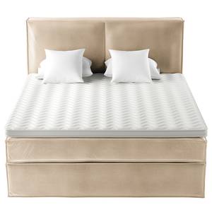 Premium boxspring KINX Velours Vaia: Beige - 180 x 200cm - H2 zacht - 130cm