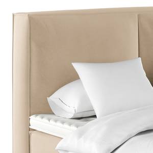 Premium Boxspringbett KINX Samt Vaia: Beige - 180 x 200cm - H2 - 130 cm