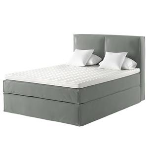 Lit boxspring Kinx Velours Vaia: Gris - 140 x 200cm - D2 souple - 130 cm