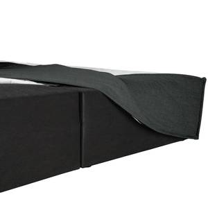 Premium Boxspringbett KINX Samt Vaia: Dunkelgrau - 160 x 200cm - H2 - 130 cm