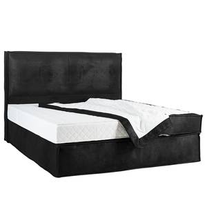 Premium Boxspringbett KINX Microfaser Kiani: Schwarz - 180 x 200cm - H2 - 130 cm