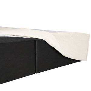 Premium boxspring KINX Gerecycleerde structuurstof Gesa: Wit - 160 x 200cm - H2 zacht - 130cm