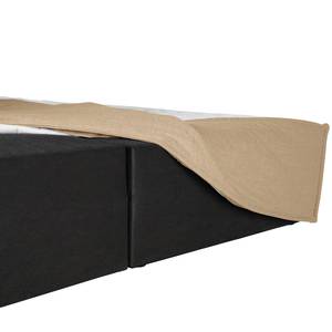 Lit boxspring Kinx Tissu structure recyclé Gesa: Beige - 180 x 200cm - D2 souple - 130 cm