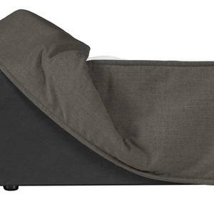 Lit boxspring Kinx Tissu structure recyclé Gesa: Anthracite - 180 x 200cm - D2 souple - 130 cm