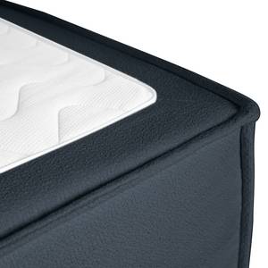 Premium Boxspringbett KINX Recycelter Strukturstoff Gesa: Dunkelblau - 180 x 200cm - H2 - 130 cm