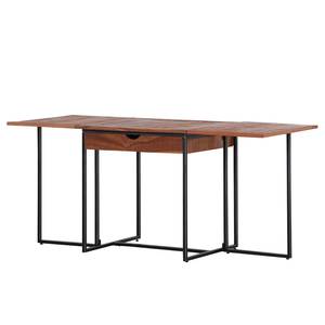 Table Savella (extensible) Bois recyclé massif / Fer - Bois recyclé / Noir