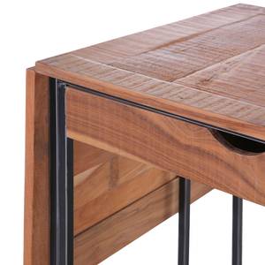 Eettafel Savella (verlengbaar) gerecycled oud hout / ijzer - oud hout / zwart