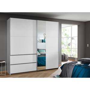 Armoire à portes coulissantes Sevilla II Blanc alpin - Largeur : 218 cm - Argenté