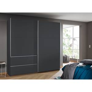 Armoire à portes coulissantes Sevilla I Gris - Largeur : 218 cm - Argenté