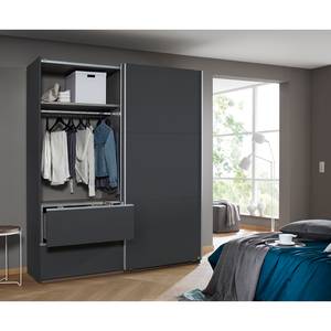 Armoire à portes coulissantes Sevilla I Gris - Largeur : 175 cm - Argenté