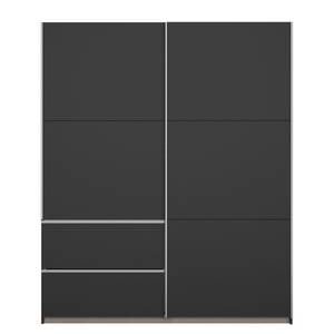 Armoire à portes coulissantes Sevilla I Gris - Largeur : 175 cm - Argenté