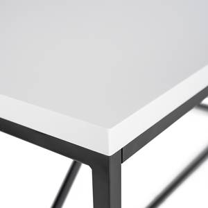 Tavolo da pranzo rettangolare Zaddy Bianco opaco / Nero - Larghezza: 160 cm