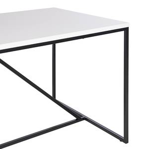 Eettafel Zaddy rechthoekig mat wit/zwart - Breedte: 180 cm