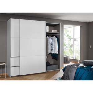 Armoire à portes coulissantes Sevilla I Blanc alpin - Largeur : 218 cm - Argenté