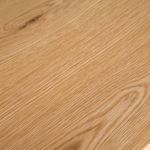 Eettafel Nozza rechthoekig fineer van echt hout/metaal - eikenhout/zwart - Breedte: 160 cm