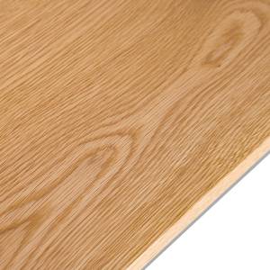 Eettafel Nozza rechthoekig fineer van echt hout/metaal - eikenhout/zwart - Breedte: 180 cm