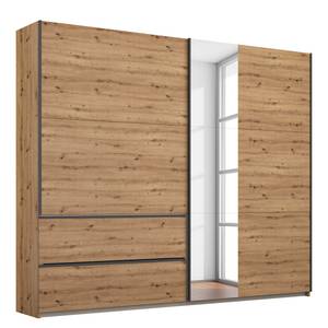 Schwebetürenschrank Sevilla II Eiche Artisan Dekor - Breite: 218 cm - Grau