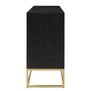 Sideboard Nooble II Mango massiv / Metall - Mango Schwarz / Gold