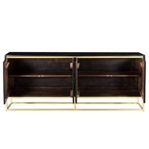 Sideboard Nooble I Mango massiv / Metall - Mango Schwarz / Gold