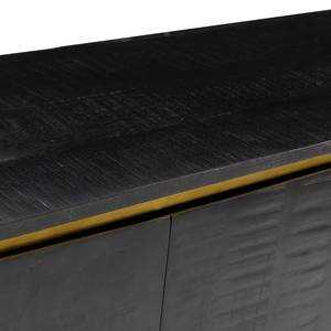 Sideboard Nooble I Mango massiv / Metall - Mango Schwarz / Gold