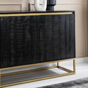 Sideboard Nooble I Mango massiv / Metall - Mango Schwarz / Gold