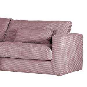 Canapé d’angle Izumo Velours côtelé Coco: Violet - Méridienne longue à gauche (vue de face)