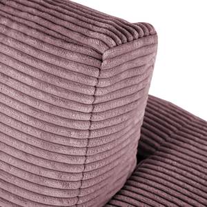 Ecksofa Izumo Cordstoff Coco: Lila - Ottomane davorstehend links