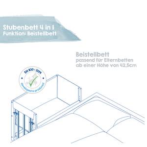 Stubenbett 4 in 1 Jumbo Grau - Holzwerkstoff - Textil - 76 x 75 x 95 cm