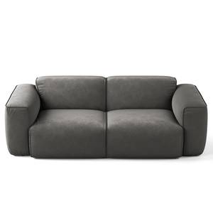 2-Sitzer Sofa HUDSON Microfaser Teda: Dunkelgrau